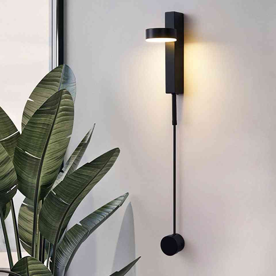 Led indoor wandlampen rotatie dimmen schakelaar led wandlamp moderne stai muur deco wandkandelaar woonkamer