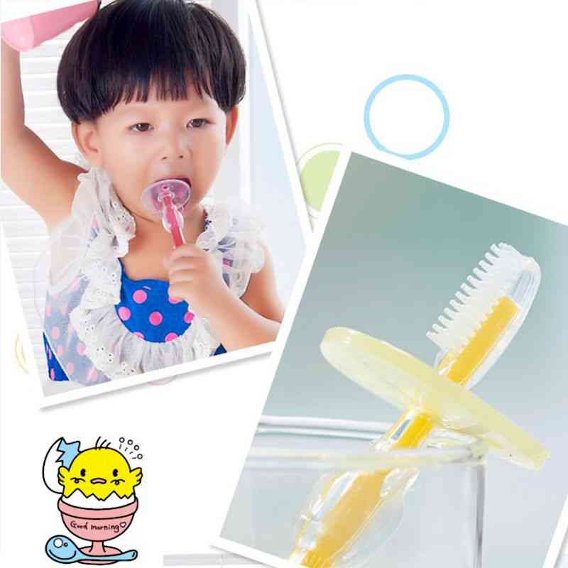 Kids Teeth Cleaning Training Silicone Toothbrushes