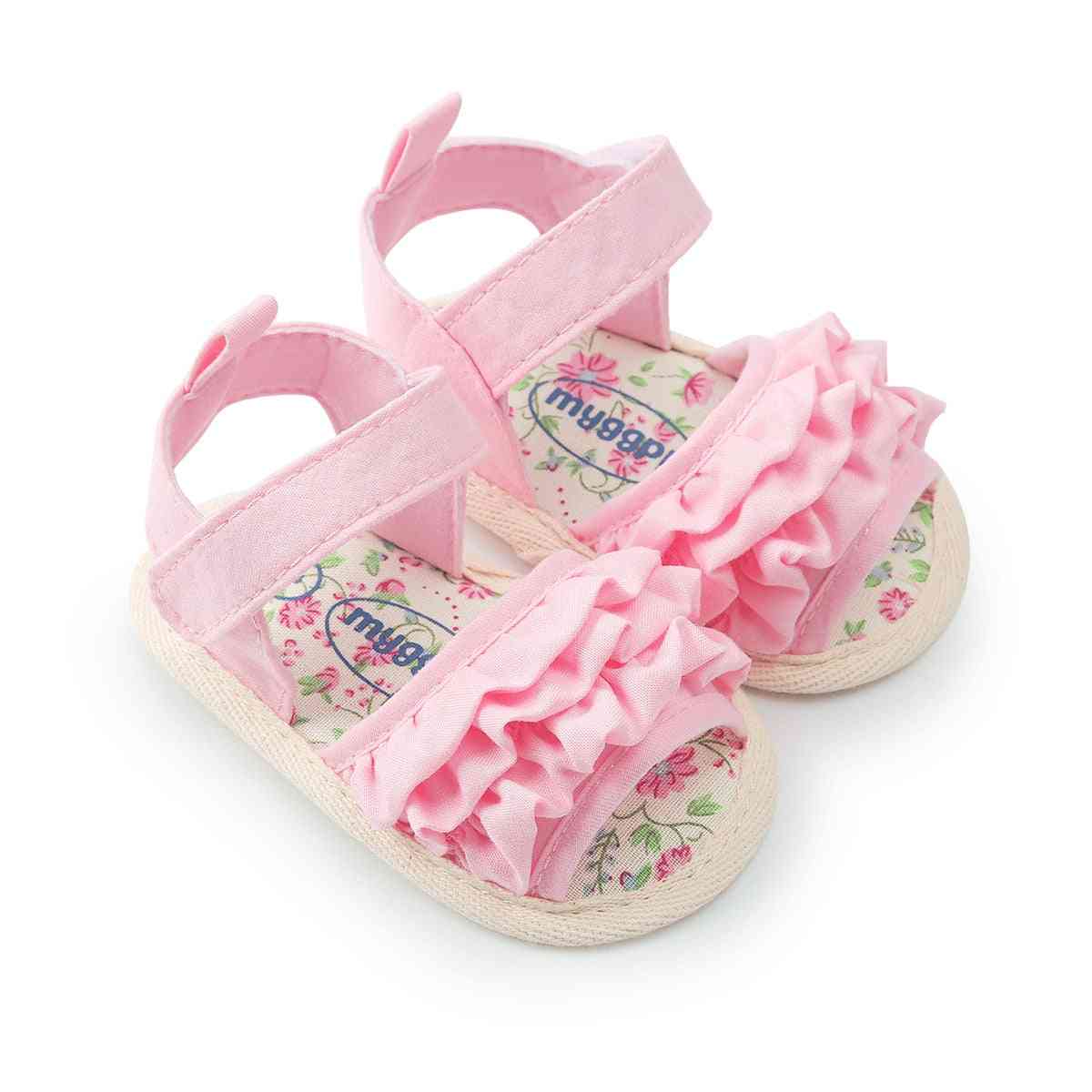 Flower Pattern,  Anti-slip Crib Sandals For Newborn Babies