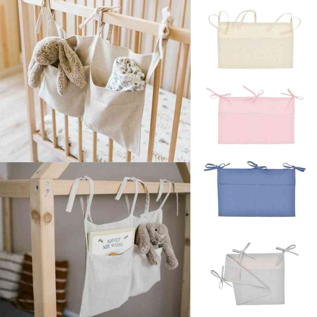 Baby Bedside Storage Bag,  Hanging Crib Organizer