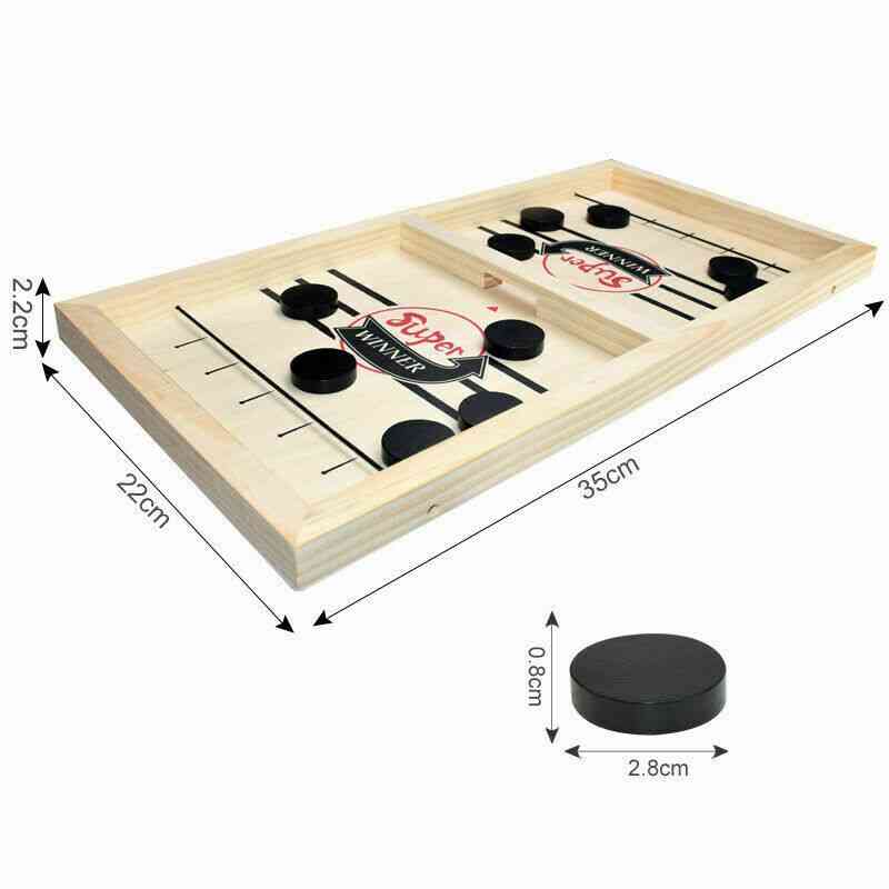 Paced Sling Puck Winner Fun, Family Board Game, Fast Hockey