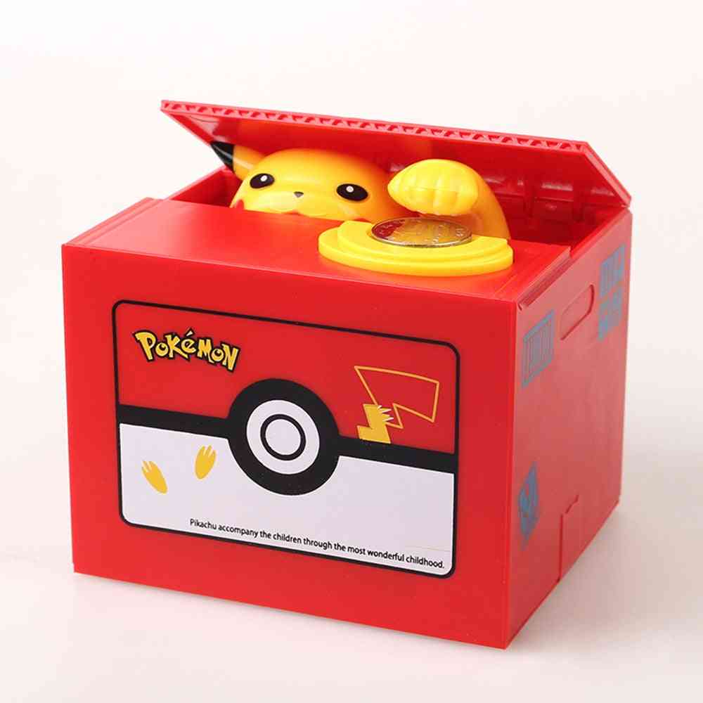 Pikachue Electronic Plastic Money Box Steal Coin, Piggy Bank