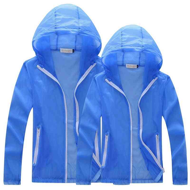 Moški in ženske jakne za hitro suho kožo, nepremočljivi anti-UV plašči