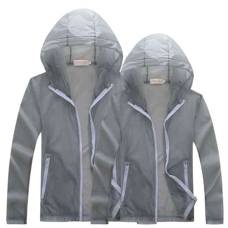 Moški in ženske jakne za hitro suho kožo, nepremočljivi anti-UV plašči