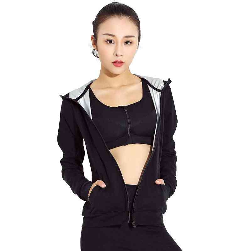 Women Running Suit, Slimming Body Shaper Pants And Long Sleeve Jackets