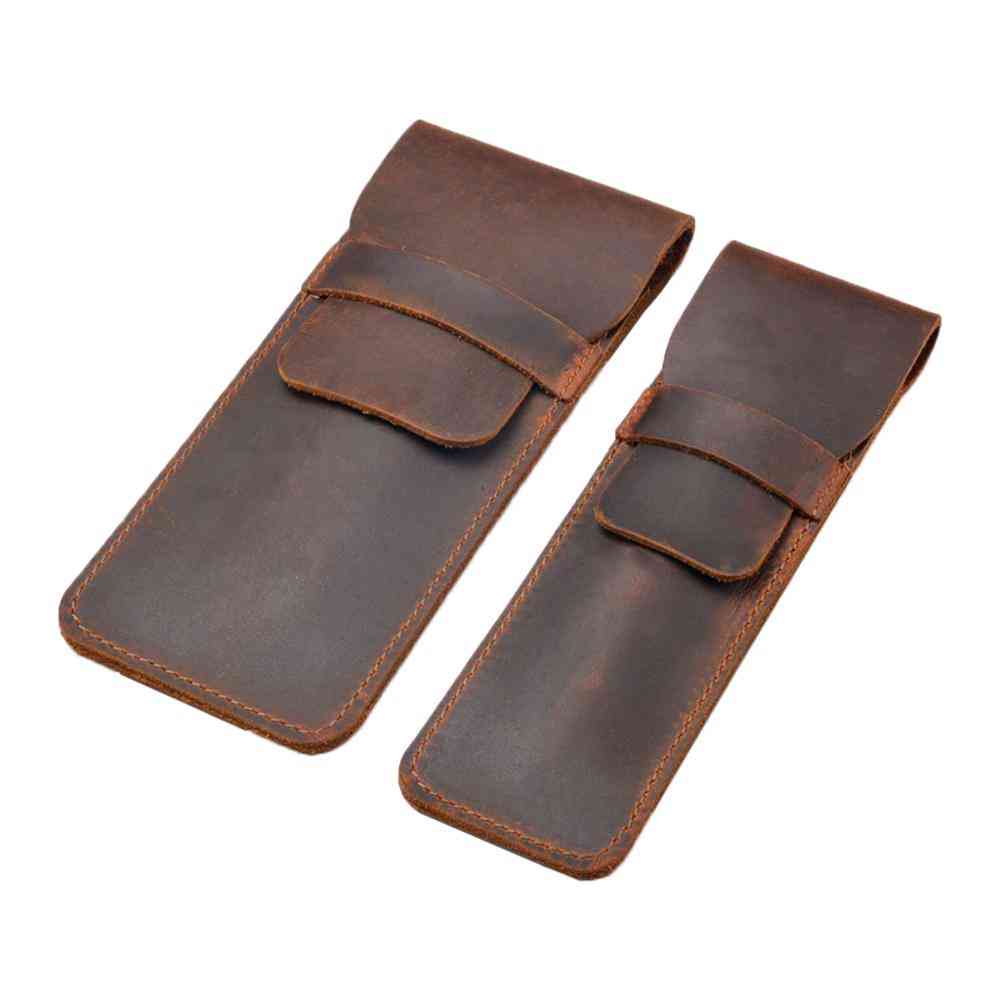 Soft Leather Pen Holder Pouch-protective Sleeve
