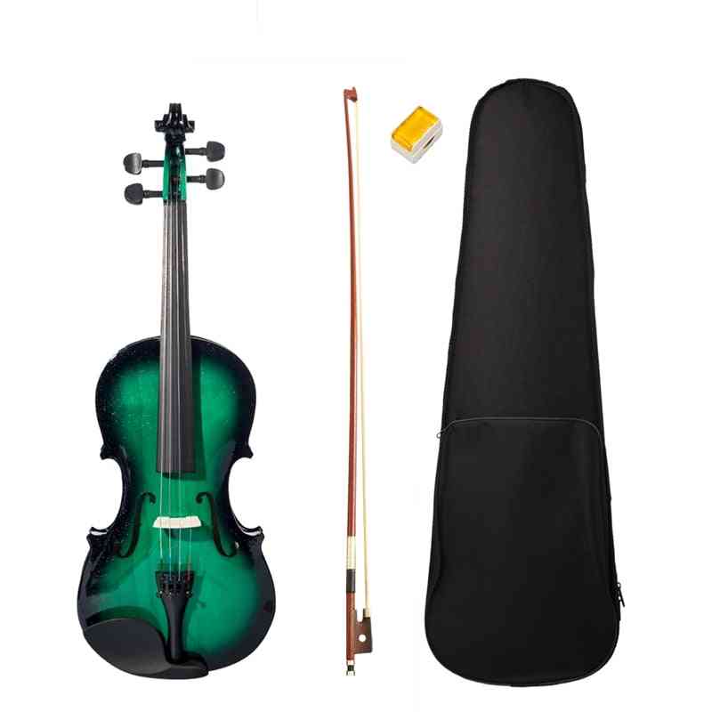 Nybörjare högkvalitativ fiol i full storlek med violinfodral (rosett)