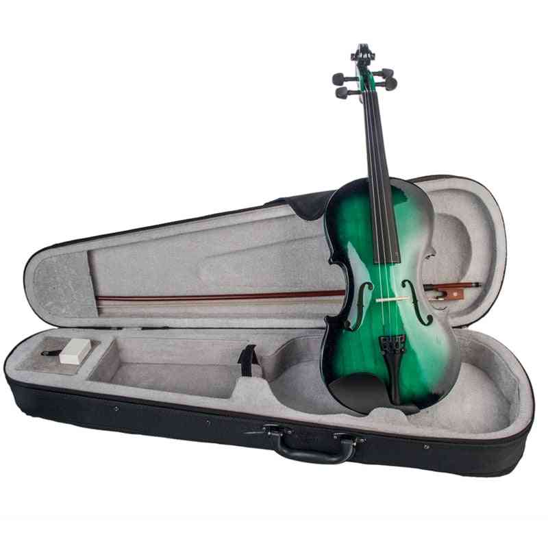 Nybörjare högkvalitativ fiol i full storlek med violinfodral (rosett)