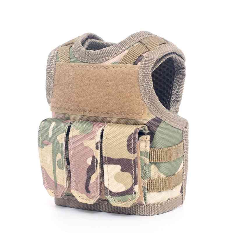 Military Mini Miniature Molle Vest, Personal Bottle Drink Set