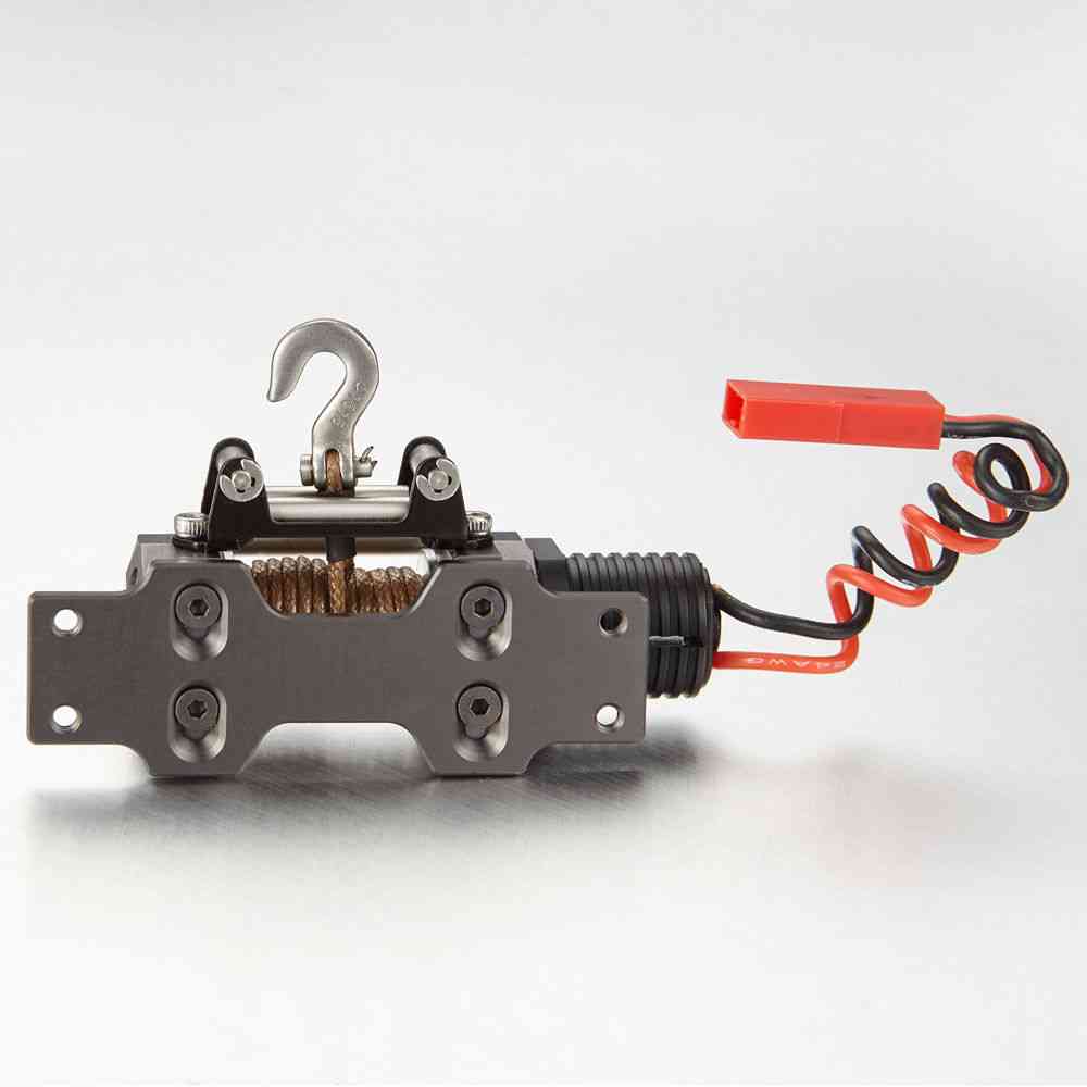 електрическа лебедка с пълна метална скала 1/10 с единичен мотор за верижен камион tfl rc