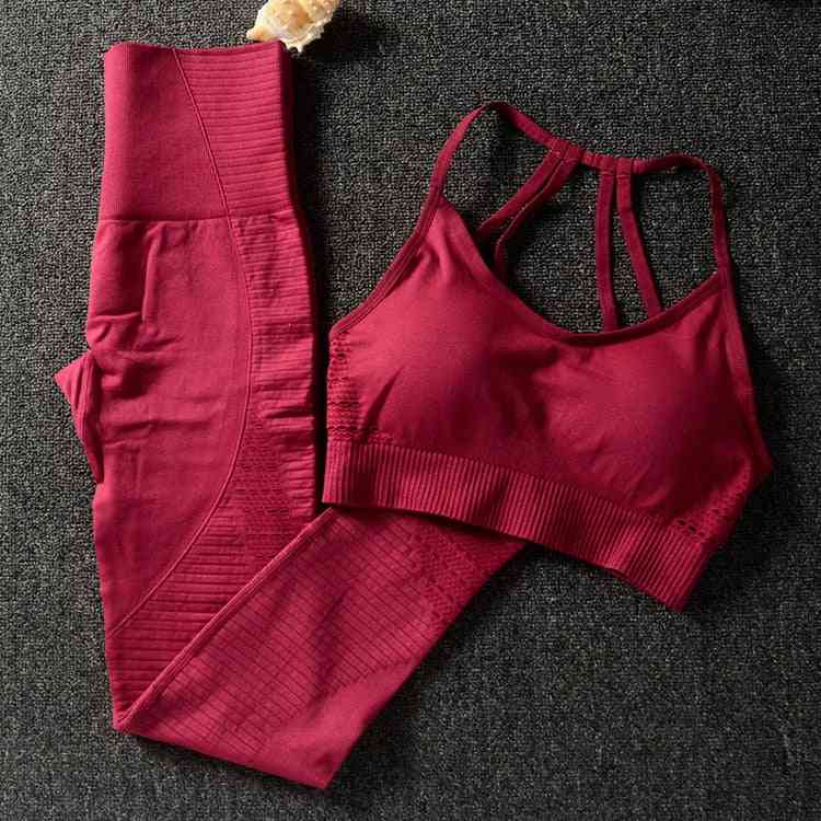 Gym 2 Piece Workout Clothes, Sports Bra And Leggings Set