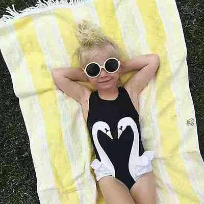 Summer Swimwear, 3d Swan Print Swimsuit