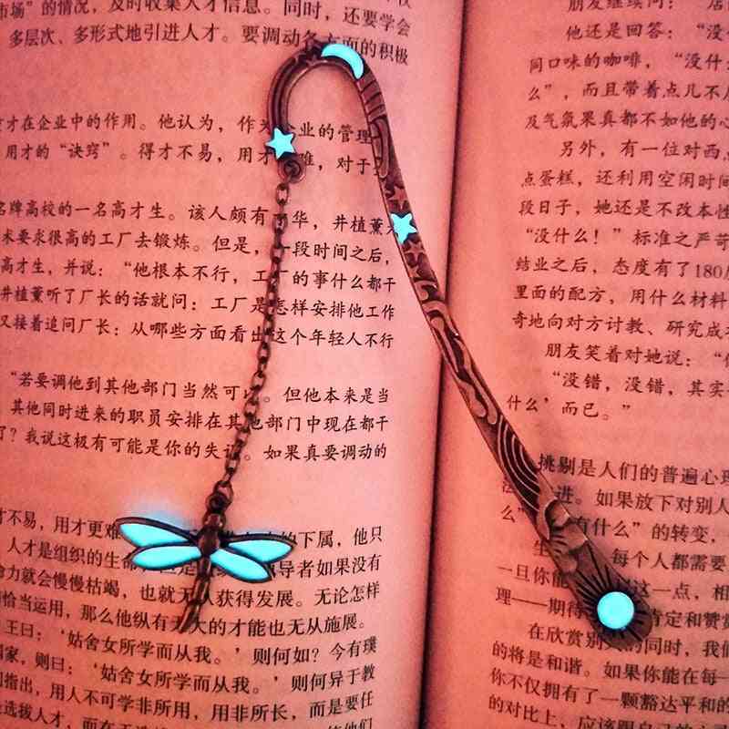 Retro Metal Luminous Bookmarks
