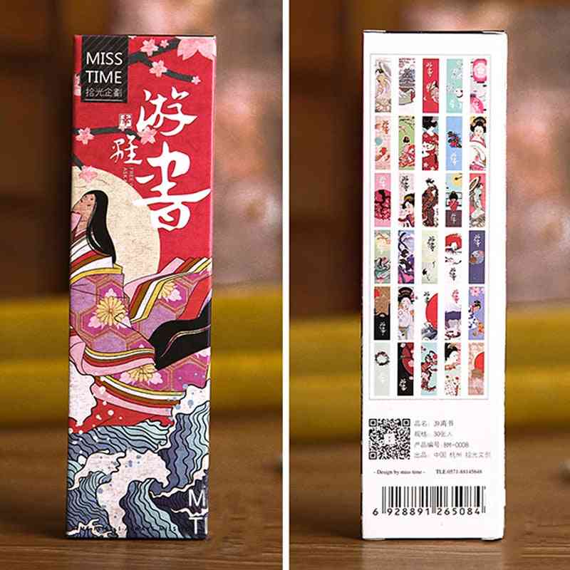Søde vintage japanske stil bogmærker til børn / studerende / skole / kontor (ca. 4 * 15 cm)