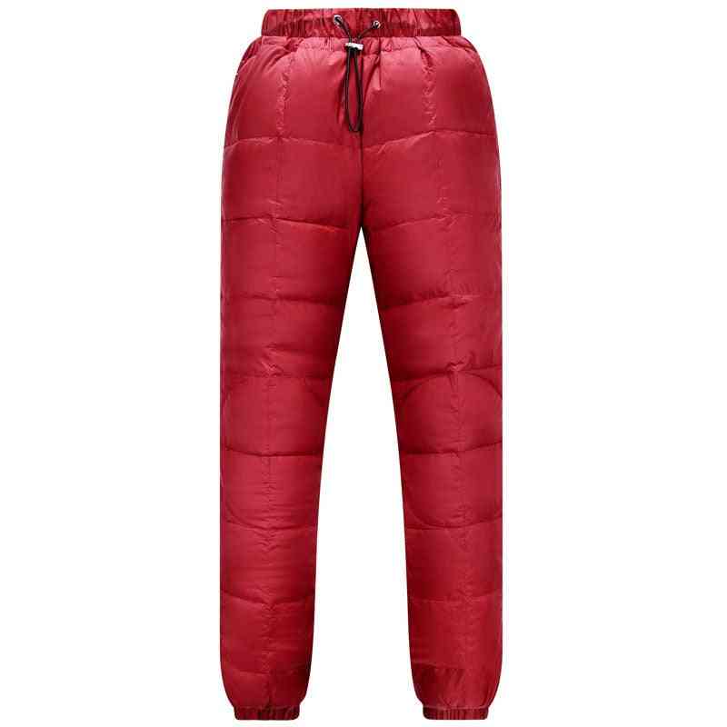 Kvinner vinter varm, vindtett, vanntett elastisitet dunpans bukser for ski camping, fotturer