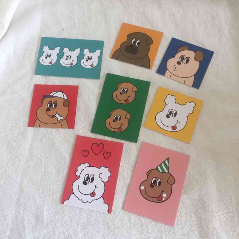 Urocze, kreatywne karty dekoracyjne z nadrukiem psa