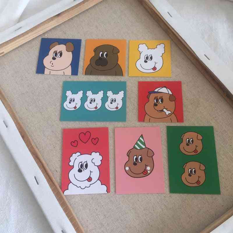 Urocze, kreatywne karty dekoracyjne z nadrukiem psa