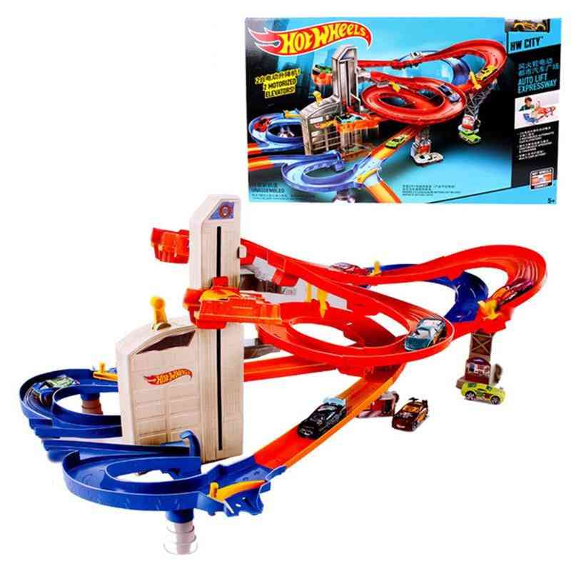 Wheels Track, Electric City Car & Square Auto Lift Expressway Model