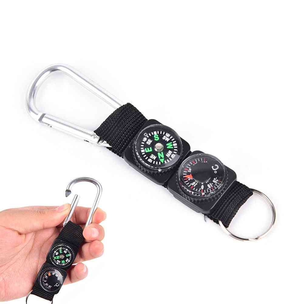 Compass Thermometer Hanger Key Ring