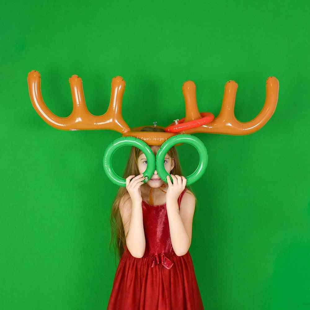 Pvc Inflatable Antlers Shape Toy- Hat & Ring Toss