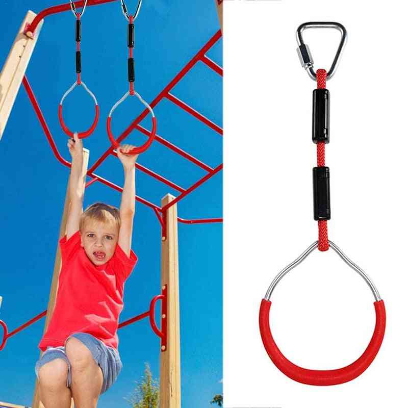 Schaukel Bar Gymnastik Ringklettern Hängende Ringe Schaukel Zubehör, Kinder Kletterausrüstung Spielplatz für Kinder im Freien