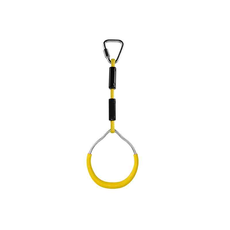 Altalena bar anello ginnastica - arrampicata anelli appesi altalene accessori, attrezzatura da arrampicata per bambini parco giochi per bambini all'aperto - giallo