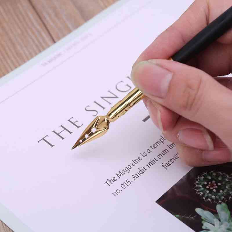 Kalligráfia rajz merülő tinta, toll toll készlet - aláírás írása, antik elegáns ajándékok