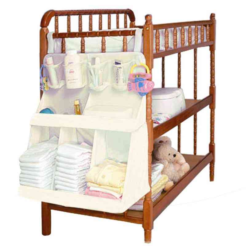 Baby Bed Hanging Organizer , Waterproof Diapers Portable Storage Bag