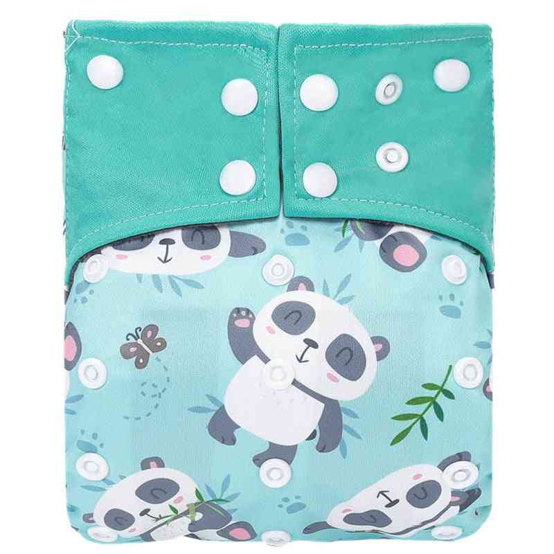 Reusable Bamboo Charcoal Cloth Diaper, Waterproof One Size Pocket Nappy