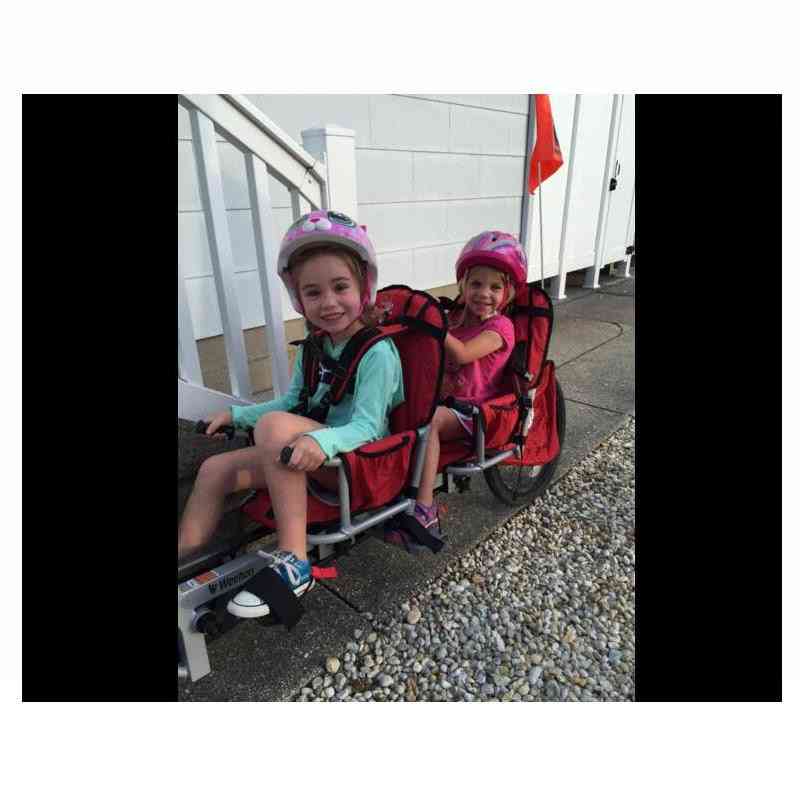 Zwillinge Fahrradanhänger mit Stecker für Kinder