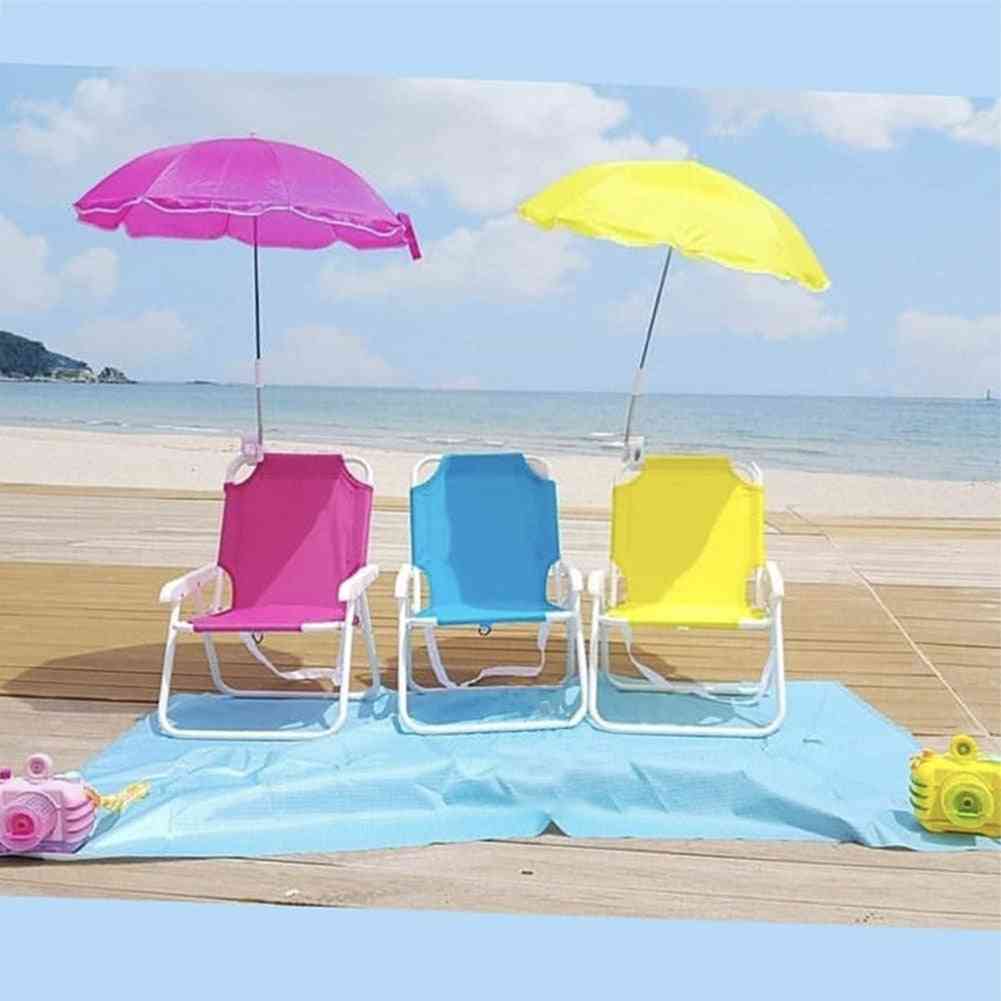 Udendørs sport børn folde strand stol, fortykket picnic med paraply bærbar