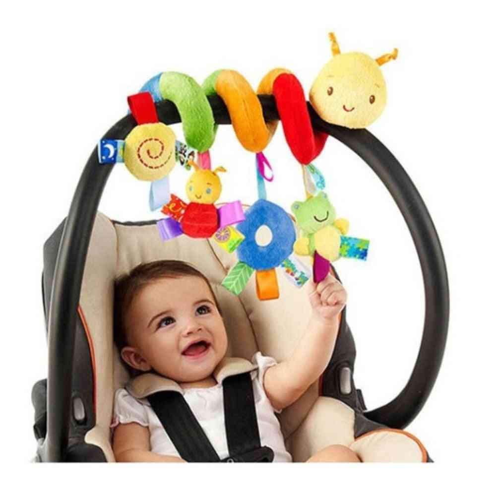 Infant Baby Worm Crib Bed Around Rattle Bell Cartoon Insect Stroller Hanging Stuffed Wrap Spiral Safety