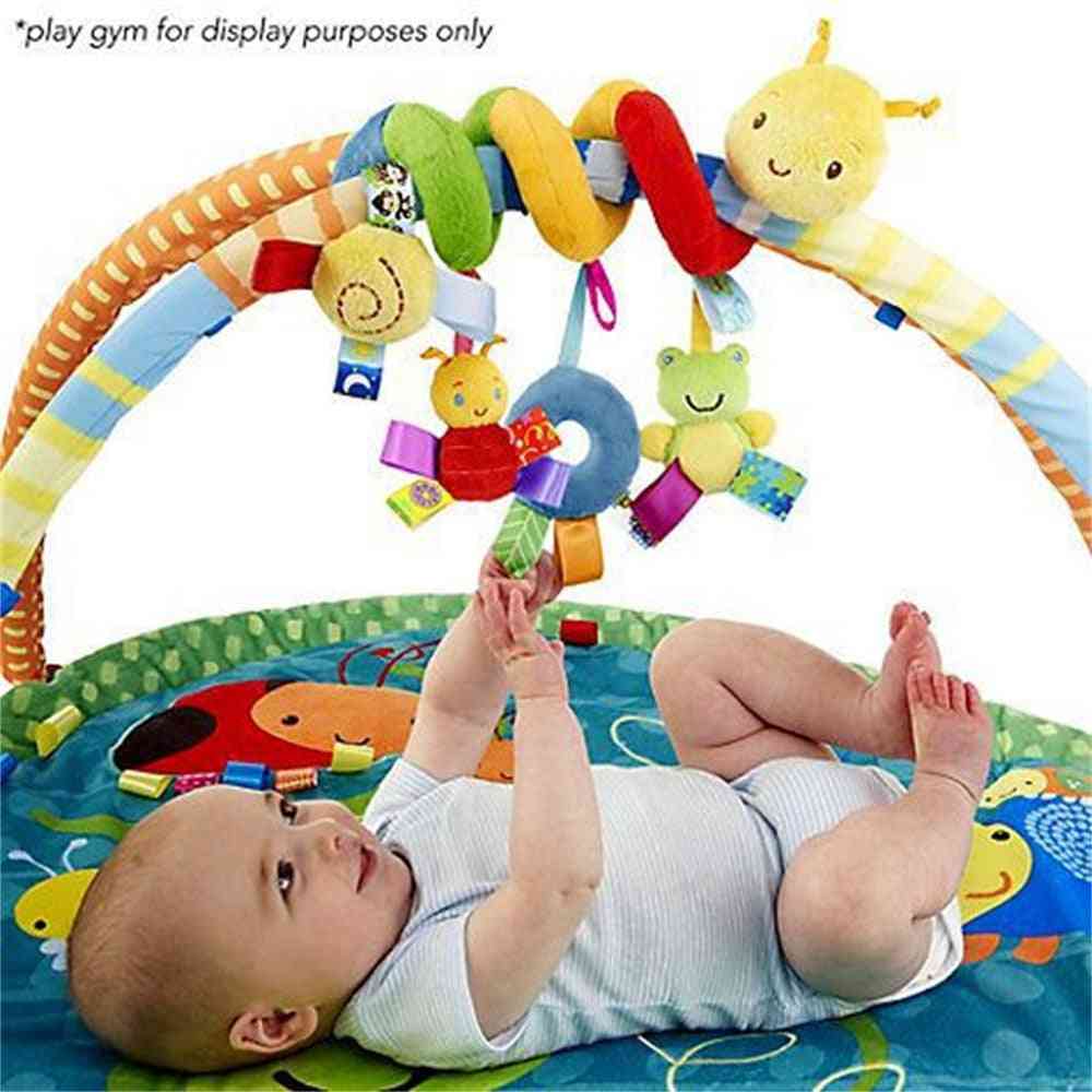 бебешко бебе червей креватче легло около дрънкалка камбана карикатура количка за насекоми висящи пълнени опаковки спирални играчки за безопасност