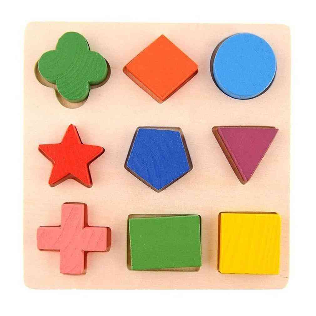új gyermek baba fa geometriai blokk, rejtvények játék