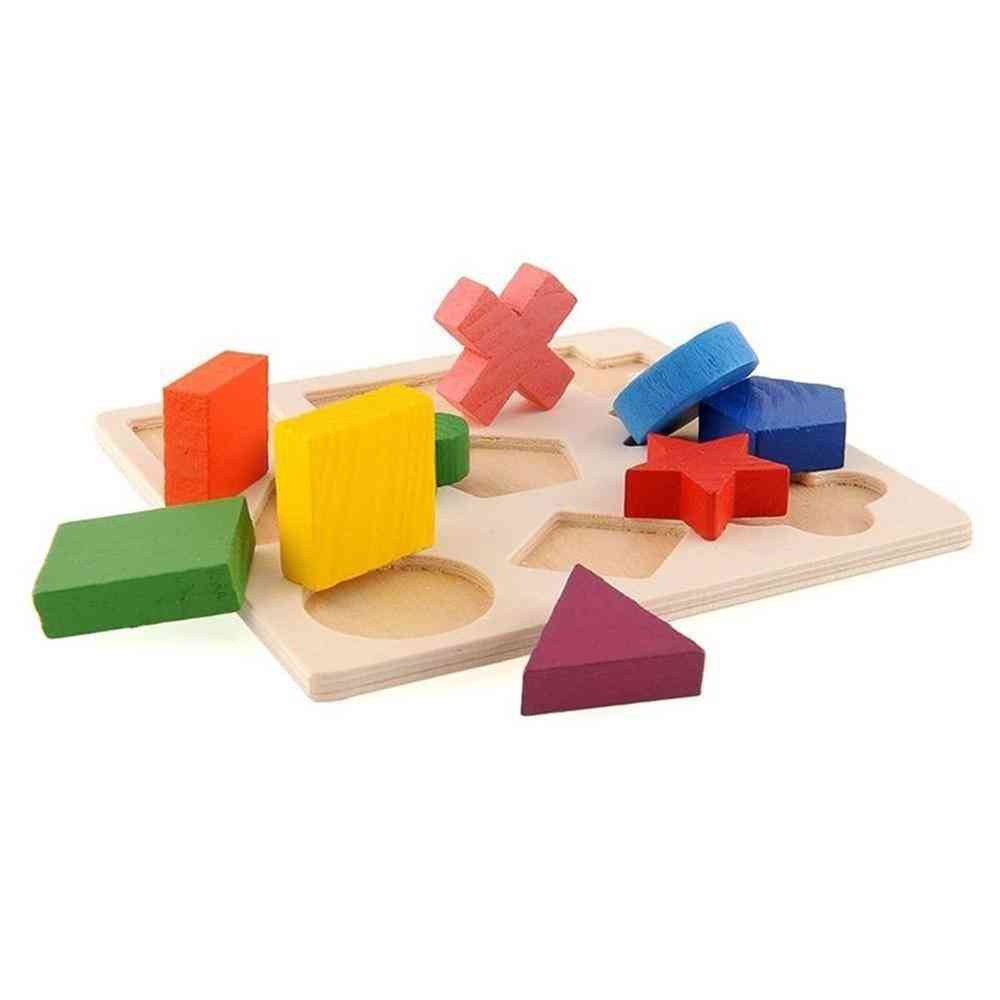 új gyermek baba fa geometriai blokk, rejtvények játék