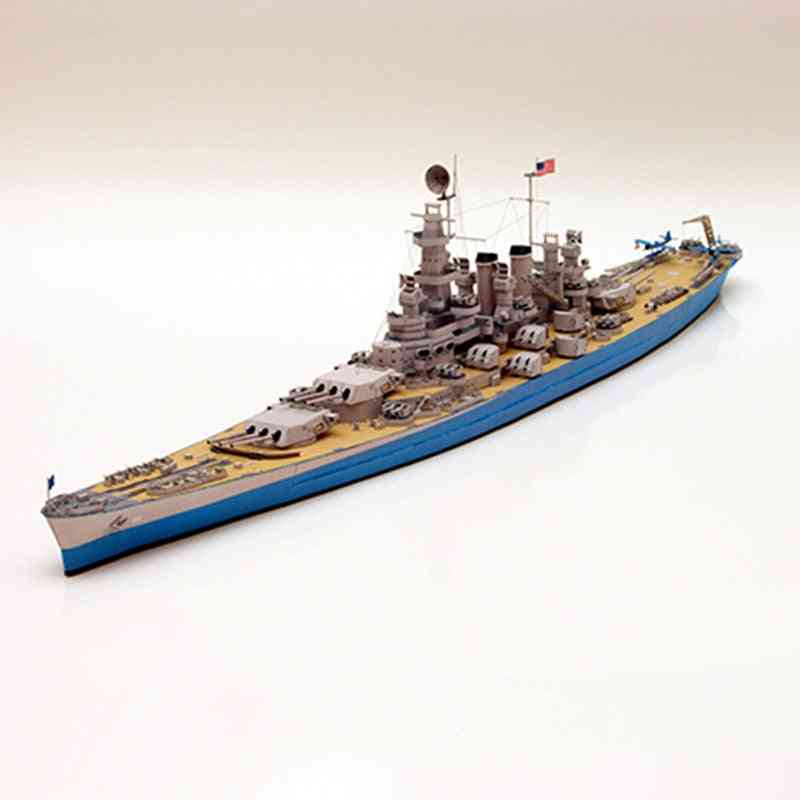 Os nord carolina klasse slagskib, 3d papirkortmodel - byggelegetøj til børns uddannelse