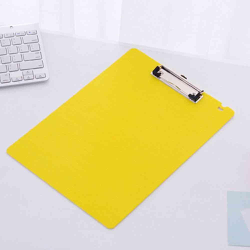 A4 storlek plast solid dokument, klippkort med pennhållare för kontor