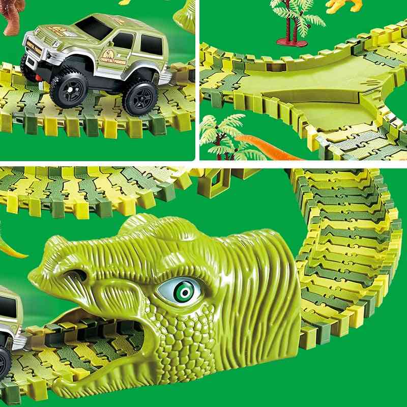 Dinozaver železniški avto dirkalni komplet igrač