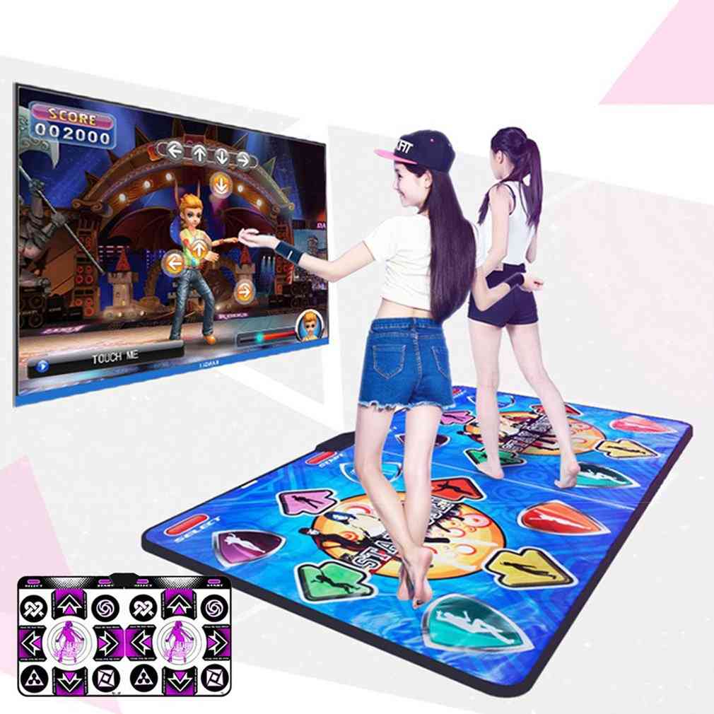 TV / ordinateur jeux somatosensoriels télécommandés à double usage - double violet sans fil, couverture de danse de 11 mm
