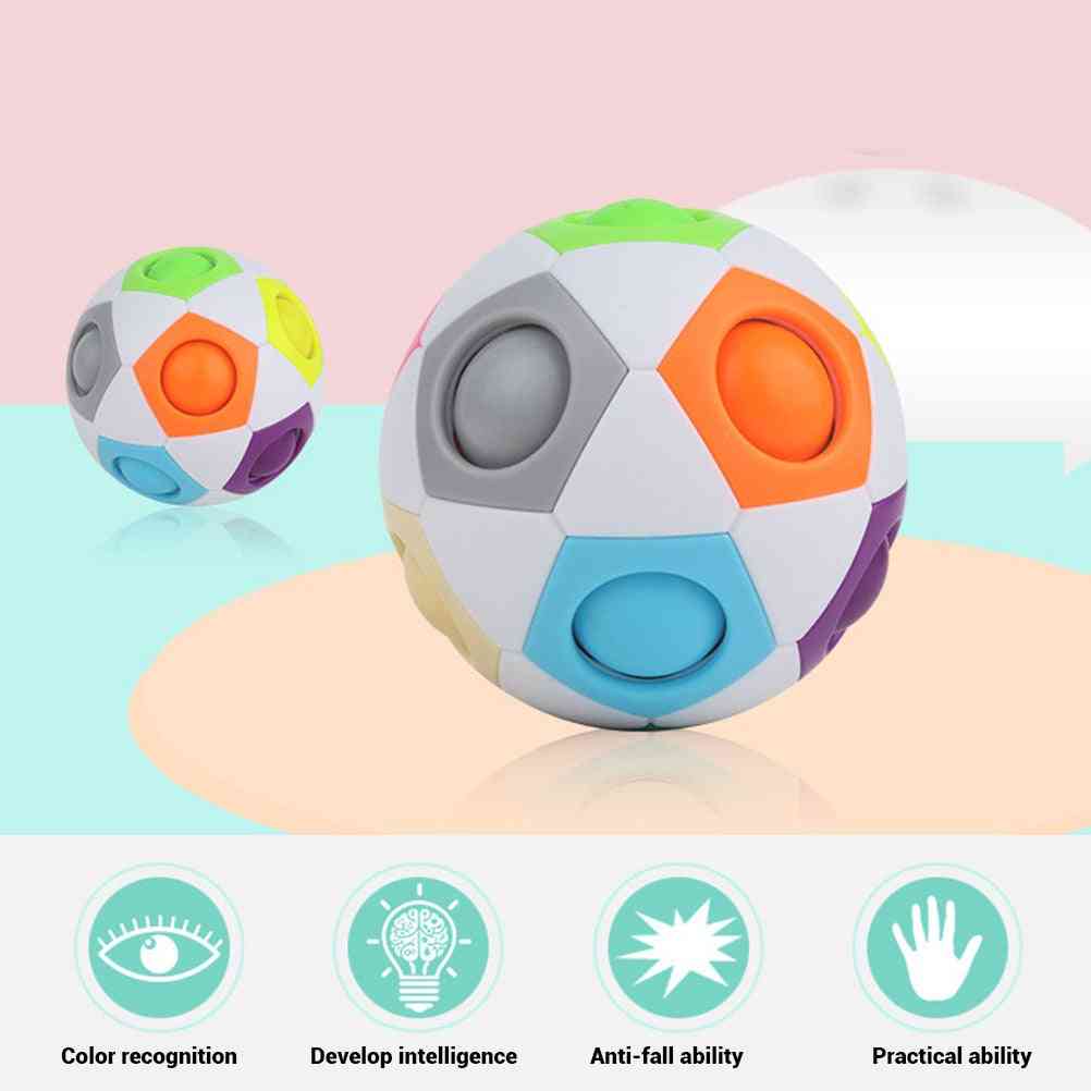 Rainbow Jigsaw Ball 12 agujeros de alta elasticidad resistente a las caídas rompecabezas para niños juguete de aprendizaje (como se muestra)