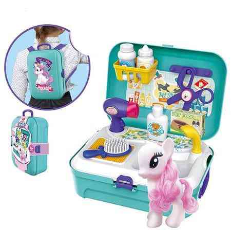 Kinder Rollenspiel Hausspielzeug, tragbarer Plastikrucksack, Kochküche, Arzt-Set für Baby / Kinder - Arzt-Set
