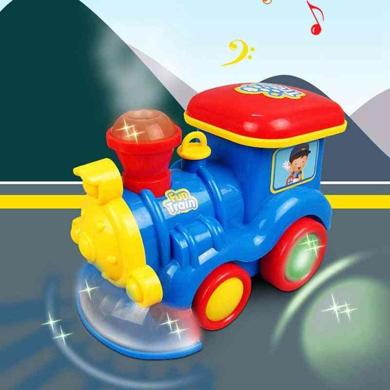 Locomotiva tren cu aburi Go pentru copii, clasică, cu motor, jucărie, cu motor, cu fum, lumini și sunet