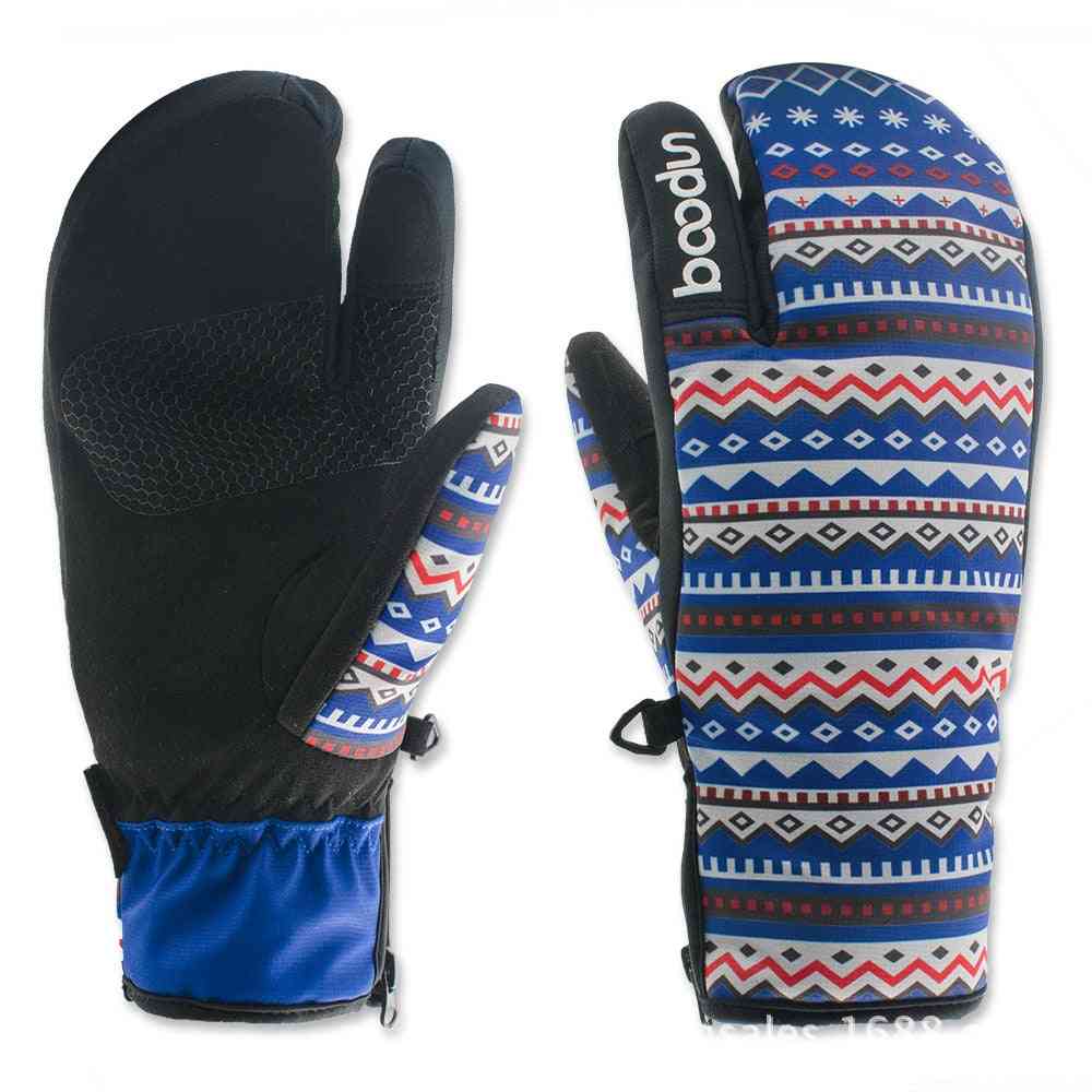 зимни сноуборд ръкавици boodun за жени - ски ръкавици, ветроустойчиви, неплъзгащи се пързалки за пързаляне с кънки, памучни топли ръкавици