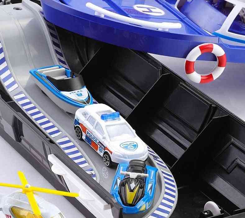 Simulation Inertia Ship Diecasts & Vehicles-musical Led Toy