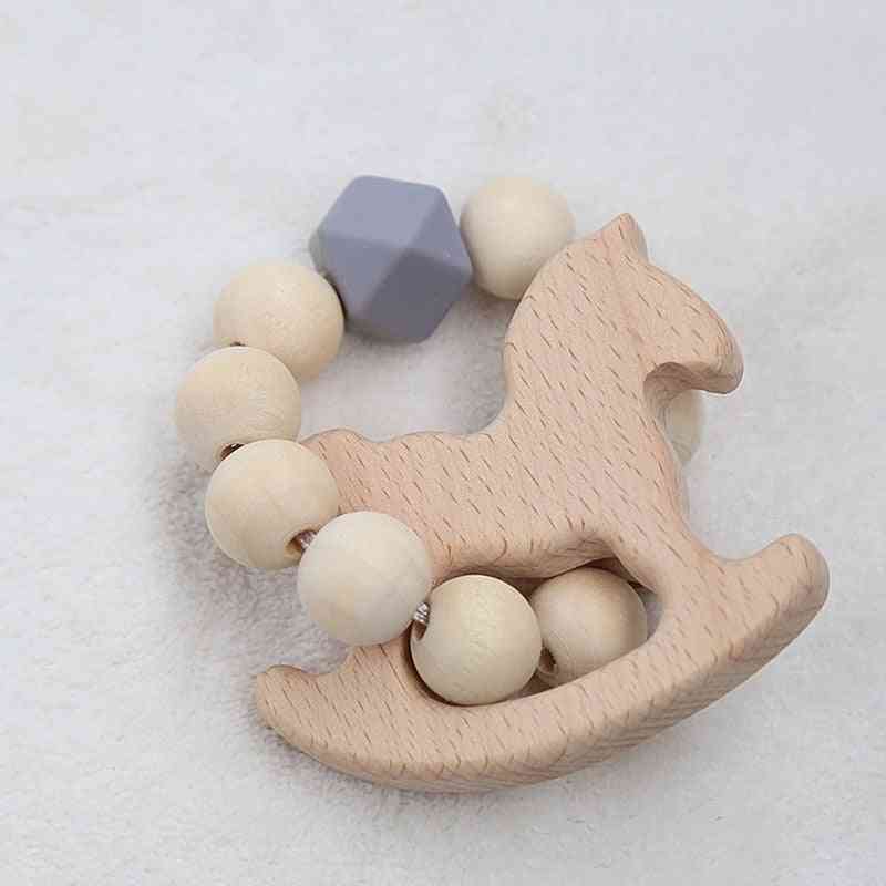 Nordic Style Wood Beads Pendant Ornaments Props Room