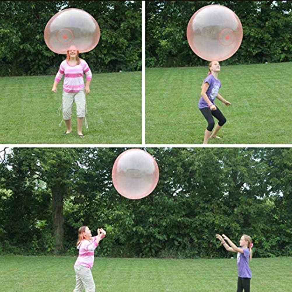 Magisk boble ball, fylt ballong, klemmbar oppblåsbar, boble baller antistress leker for barn - 35cm grønn