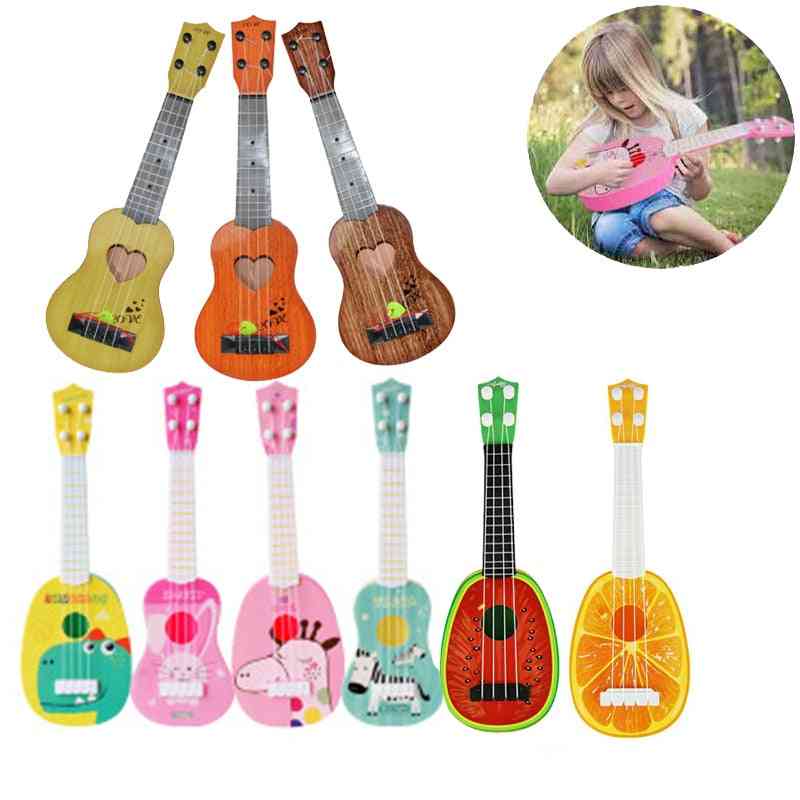 Juguete de instrumento musical educativo de guitarra de ukelele clásico para principiantes para niños - a 36cm