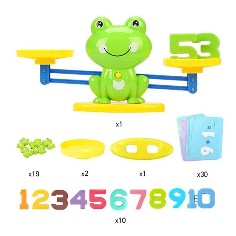 Montessori abe digital matematik balance skala, pædagogisk balance skala antal brætspil børn læring legetøj