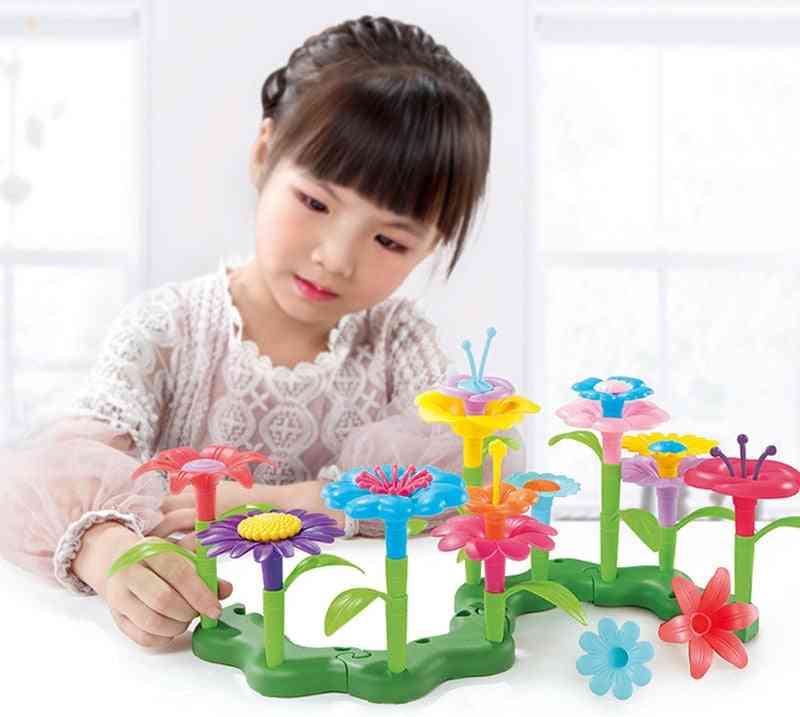 Barn pärlor blommor för flickor arrangemang trädgård pedagogiska leksaker