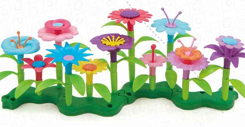 Lasten helmiä kukkia tytöille järjestely puutarha koulutus leluja